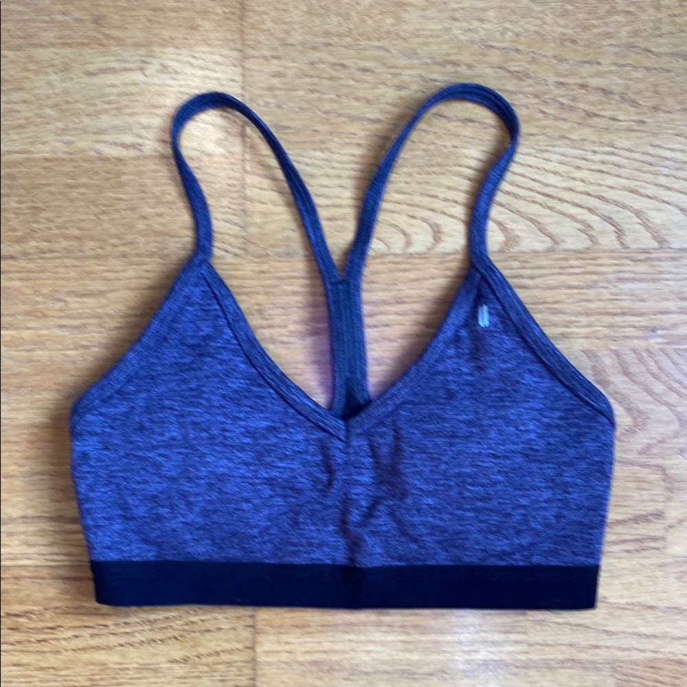 NOBULL Heathered Purple V-Neck Sports Bra Size Small